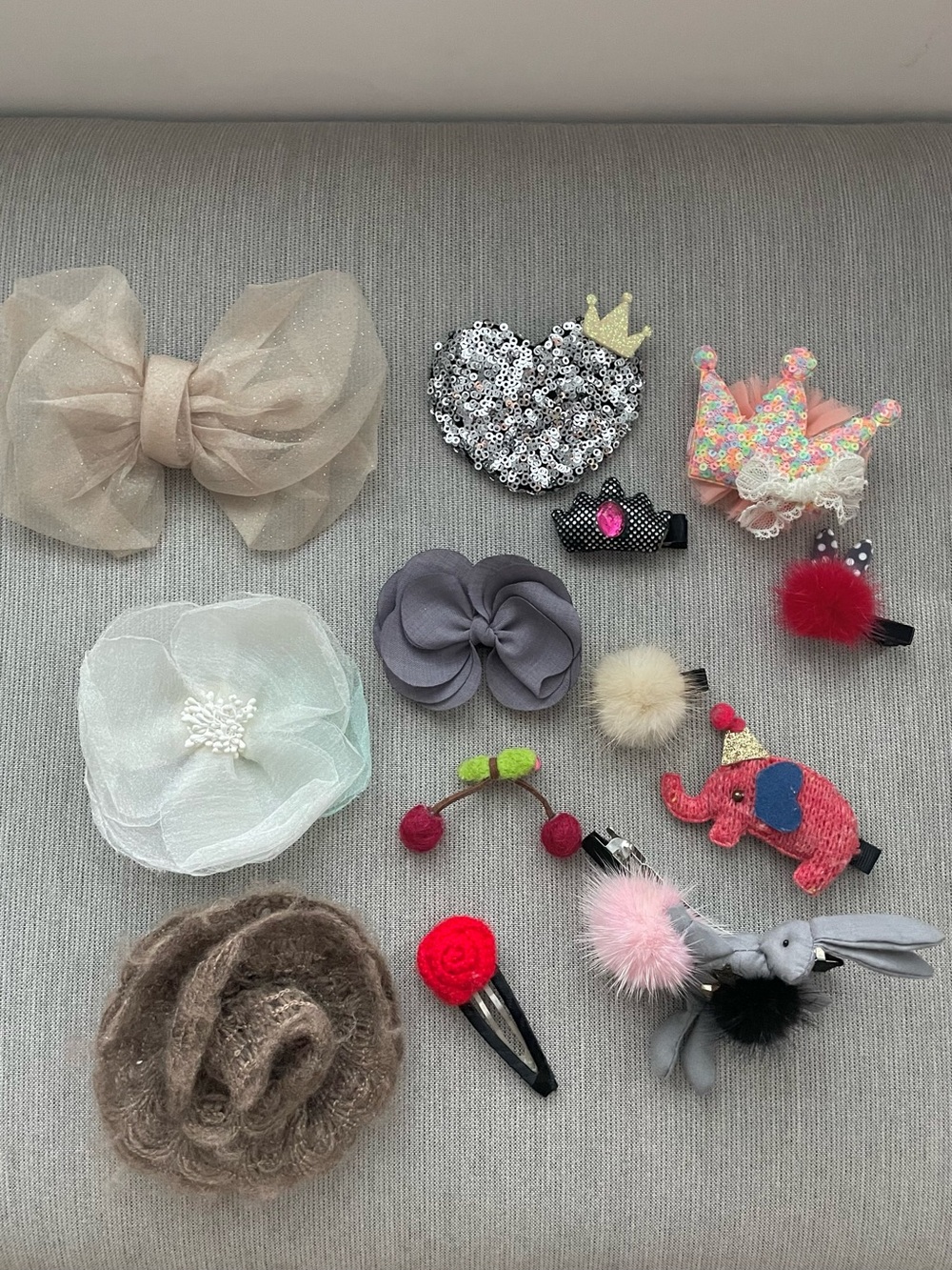 Beautiful handmade girls hair accessories bundle - 13 pieces